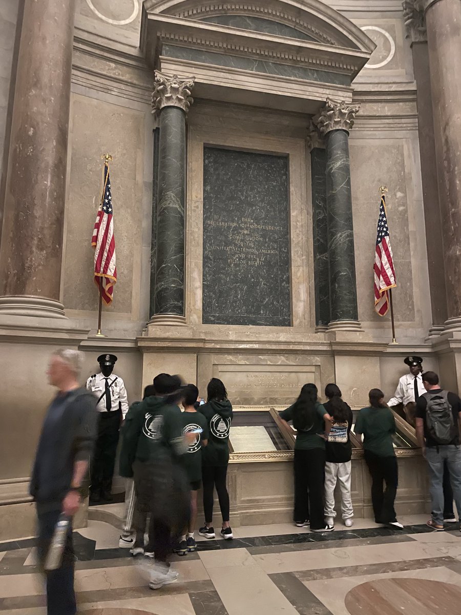 A visit to the National Archives proved to be a quick but exciting trip where students could view and photograph our nation’s founding documents.,