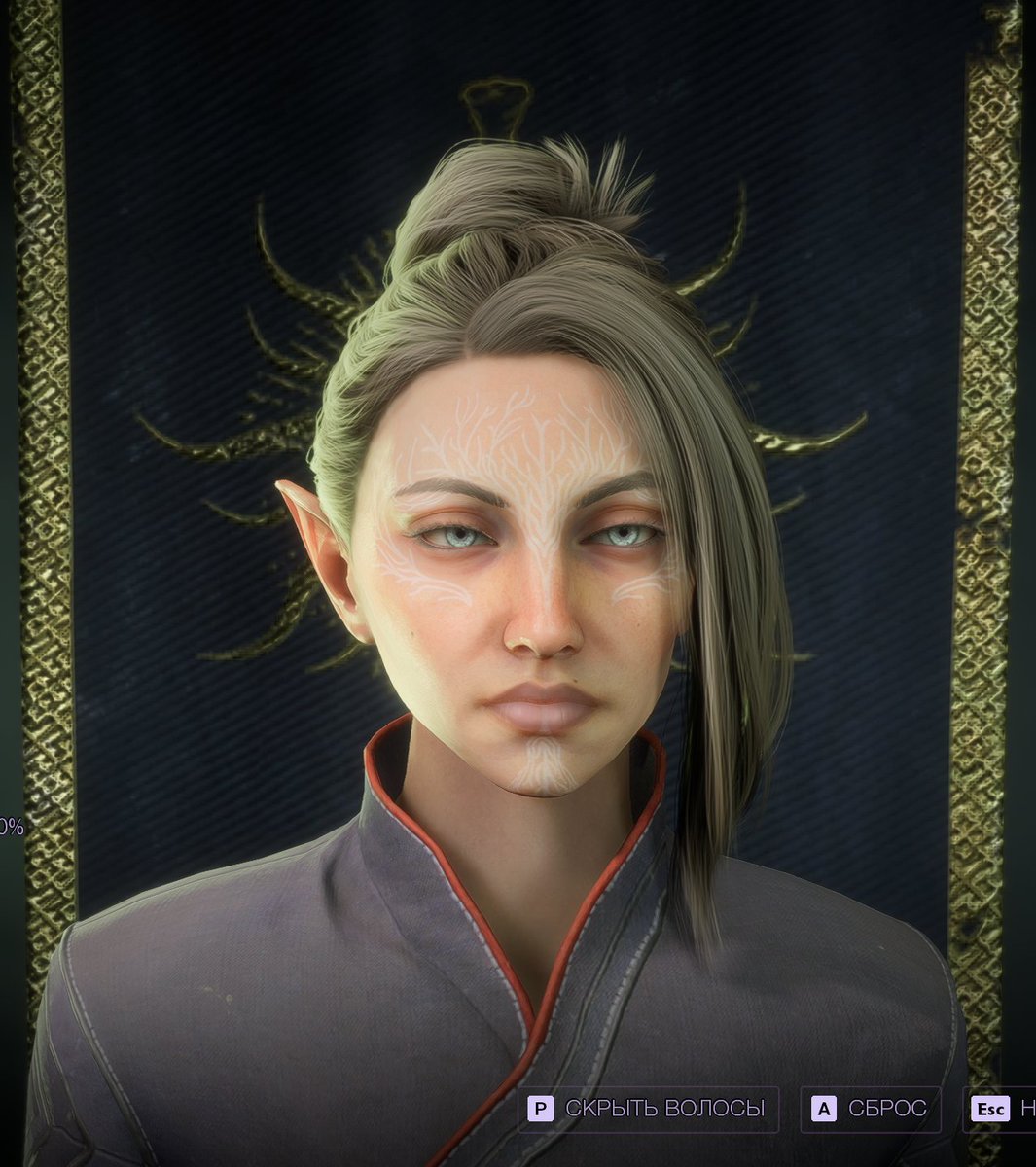 а это леди Инквизитор, которая вышла из своей чмоня-эры времен Инквизиции и набила новый валласлин вместо того, который Солас ей убрал. был Диртамен, стала Митал :) потому что не один Солас тут бог сарказма