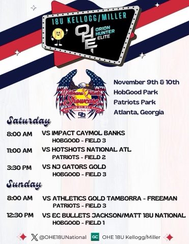 Can’t wait to get on the field this weekend!!  <a href="/CoachKeithParr/">Keith Parr</a> <a href="/CoachFellman/">George Fellman</a> <a href="/NCATSOFTBALL/">The Official NC A&T Aggie Softball</a> <a href="/CoachA2320/">Coach A🥎</a> <a href="/MasonSoftball/">George Mason Softball</a> <a href="/OHE18UNational/">OHE 18U Kellogg/Miller</a> <a href="/ohesoftball/">Orion Hunter Elite (OHE)</a> @Erron_2K_Burton <a href="/CNUSoftball/">CNU Softball- 2022 National Champions</a> <a href="/UMWSoftball/">UMW Softball</a>