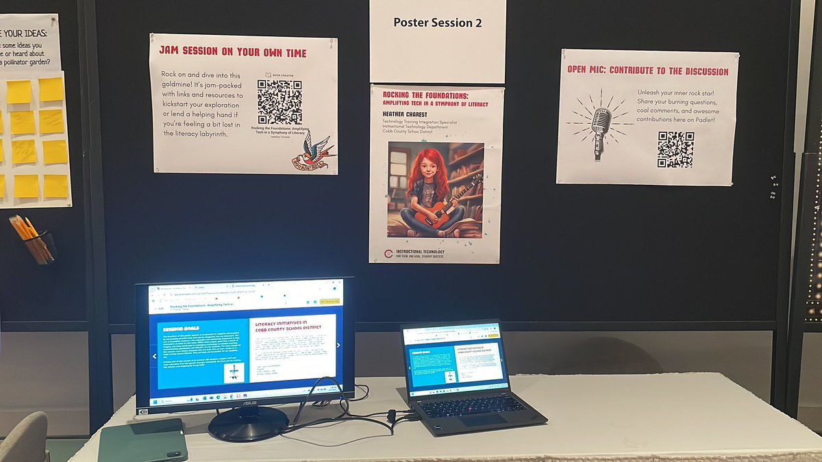 Don’t have time to stay and chat, no worries! Do a little 🚗🛵 🚶‍♀️by &amp; scan the code for a book with all the links and things!!! #GaETC24 #CobbInTech