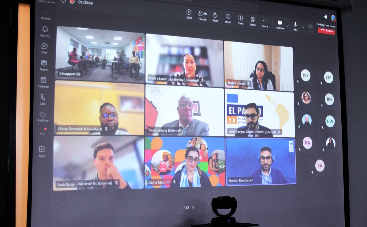 UNDPBarbadosEC's tweet photo. At today's #PACEJustice project steering committee, we reflected on our successes &amp; agreed on the way forward for criminal justice reform in our jurisdictions!
Thank you to our valuable regional stakeholders 🇦🇬🇧🇧🇧🇿🇩🇲🇬🇾🇰🇳🇱🇨🇹🇹 plus @EUinBarbados &amp; the Eastern C'bean Supreme Court. https://t.co/EmWUTFDNKm