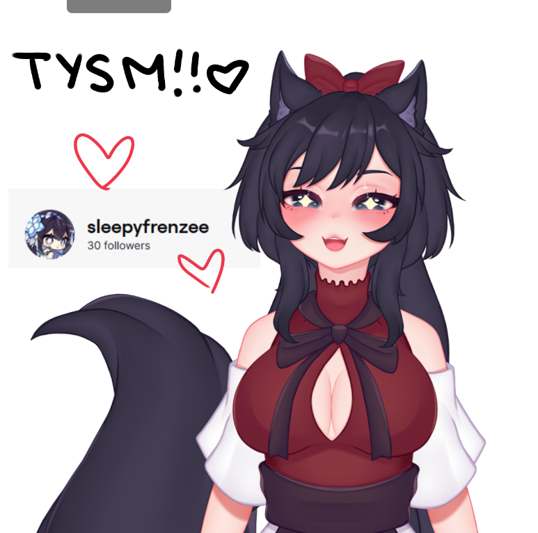 sleepyfrenzeeVT's tweet photo. tysm for 30 followers on twitch!! we are so close to reaching 50 followers💞💞
https://t.co/2YQHqbza9I https://t.co/f8kOSoceFM