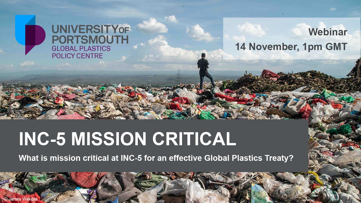 Revolution Plastics Institute (@uopplastics) on Twitter photo What is mission critical at #INC5 of the Global #PlasticsTreaty? Join our webinar on 14 Nov at 1pm where the we'll present our #research findings and what needs to happen at INC-5 to streamline negotiations for an effective and ambitious outcome.
Register eventbrite.co.uk/e/what-is-miss… What is mission critical at #INC5 of the Global #PlasticsTreaty? Join our webinar on 14 Nov at 1pm where the we'll present our #research findings and what needs to happen at INC-5 to streamline negotiations for an effective and ambitious outcome.
Register eventbrite.co.uk/e/what-is-miss…