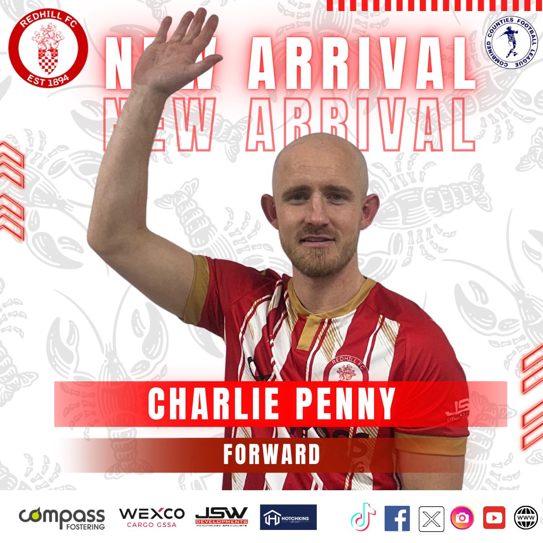 🦞New Player News!🦞

We are delighted to announce that Charlie Penny has joined the club from <a href="/FHPFC/">Forest Hill Park FC</a> 

The experienced Penny was part of the <a href="/ComCoFL/">Combined Counties Football League</a> title winning side <a href="/RPVFC/">Raynes Park Vale FC</a> from the 22/23 season and 23/24 season at step 4 in the <a href="/IsthmianLeague/">The Pitching In Isthmian League</a> . 

<a href="/JClark_8/">Jordan Clark</a> has added Penny