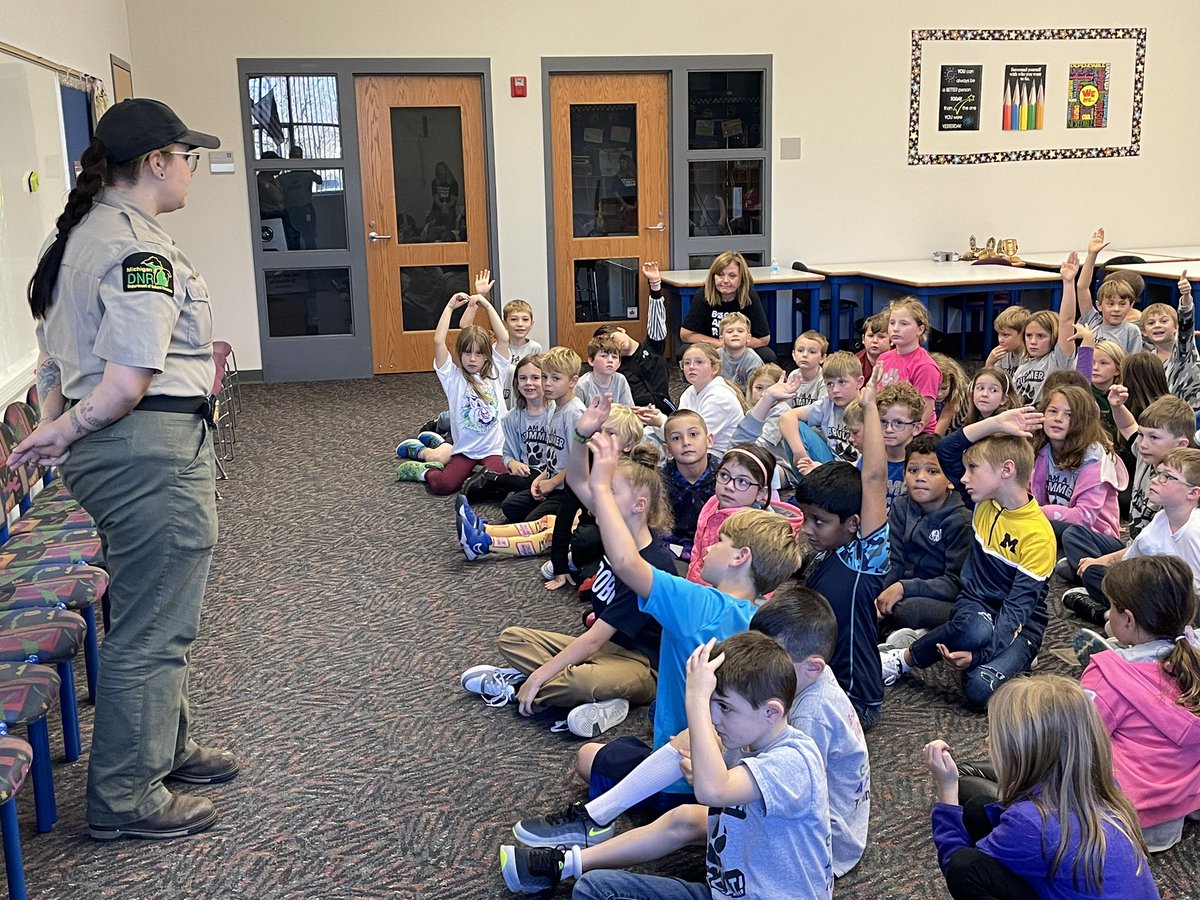 The DNR visited our 2nd grade today to talk about different habitats.