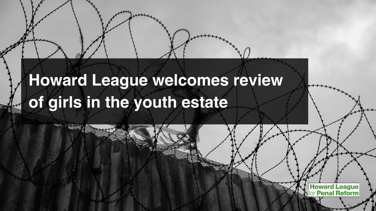 The Howard League (@thehowardleague) on Twitter photo We welcome the news of <a href="/MoJGovUK/">Ministry of Justice</a>'s upcoming independent review of the placement of girls in the children and young people’s secure estate announced today.
Read our response: howardleague.org/news/howard-le… We welcome the news of <a href="/MoJGovUK/">Ministry of Justice</a>'s upcoming independent review of the placement of girls in the children and young people’s secure estate announced today.
Read our response: howardleague.org/news/howard-le…