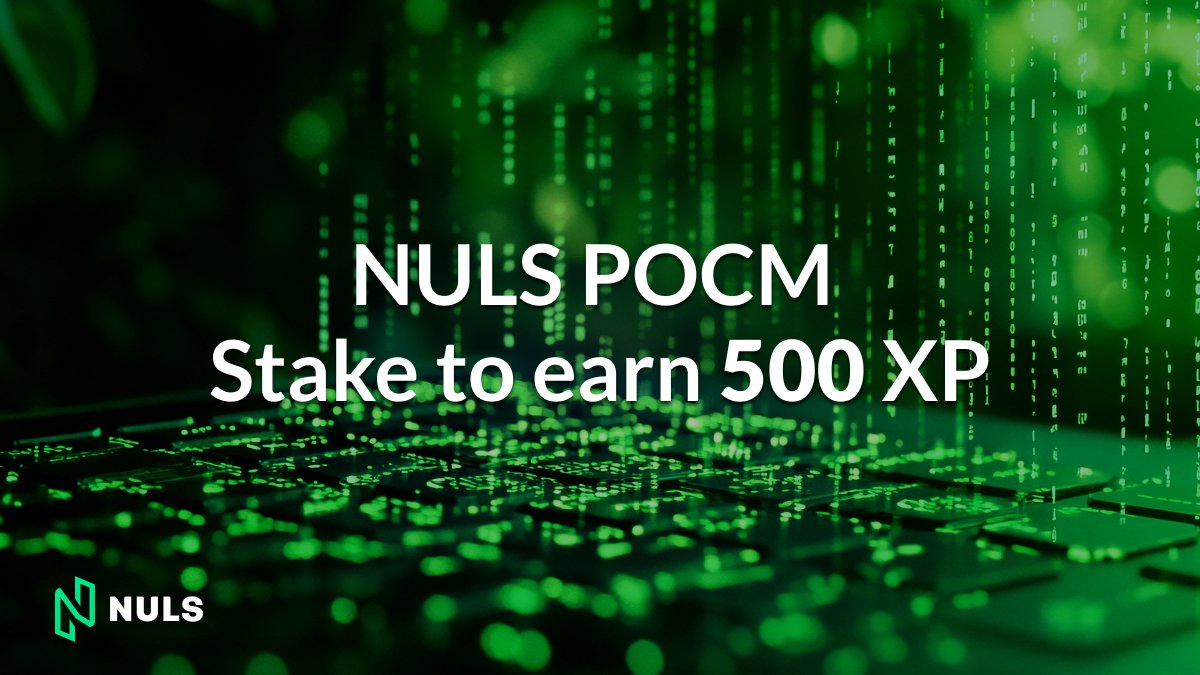 NULS "Engage to earn" session 2 is coming / POCM

We invite you to experience our POCM staking product. Stake $NULS on pocm.nuls.io to earn tokens and 500 XP. Stake at least 100 NULS in any POCM projects to complete this session.

Join task ➡️ id.nabox.io/task/361