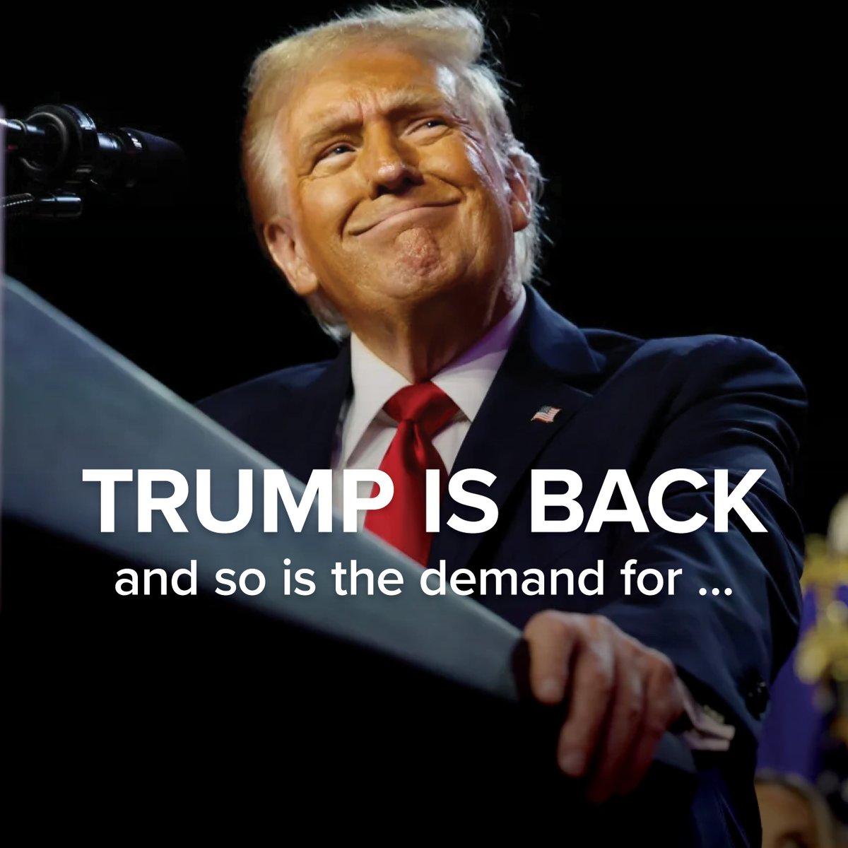 ArtonCapital's tweet photo. Trump is back. And so is the demand.

#USelections #Trump #DonaldTrump #USA #Elections #Elections2024 #Kamala #MAGA #ArtonCapital https://t.co/KCkH1hMGbq