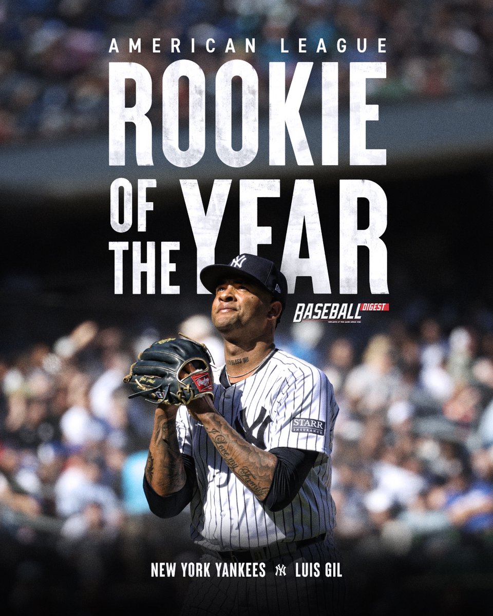 Congratulations to Luis Gil on being named Baseball Digest's American League Rookie of the Year 👏

<a href="/thegil81/">Luis Gil</a> 👑
