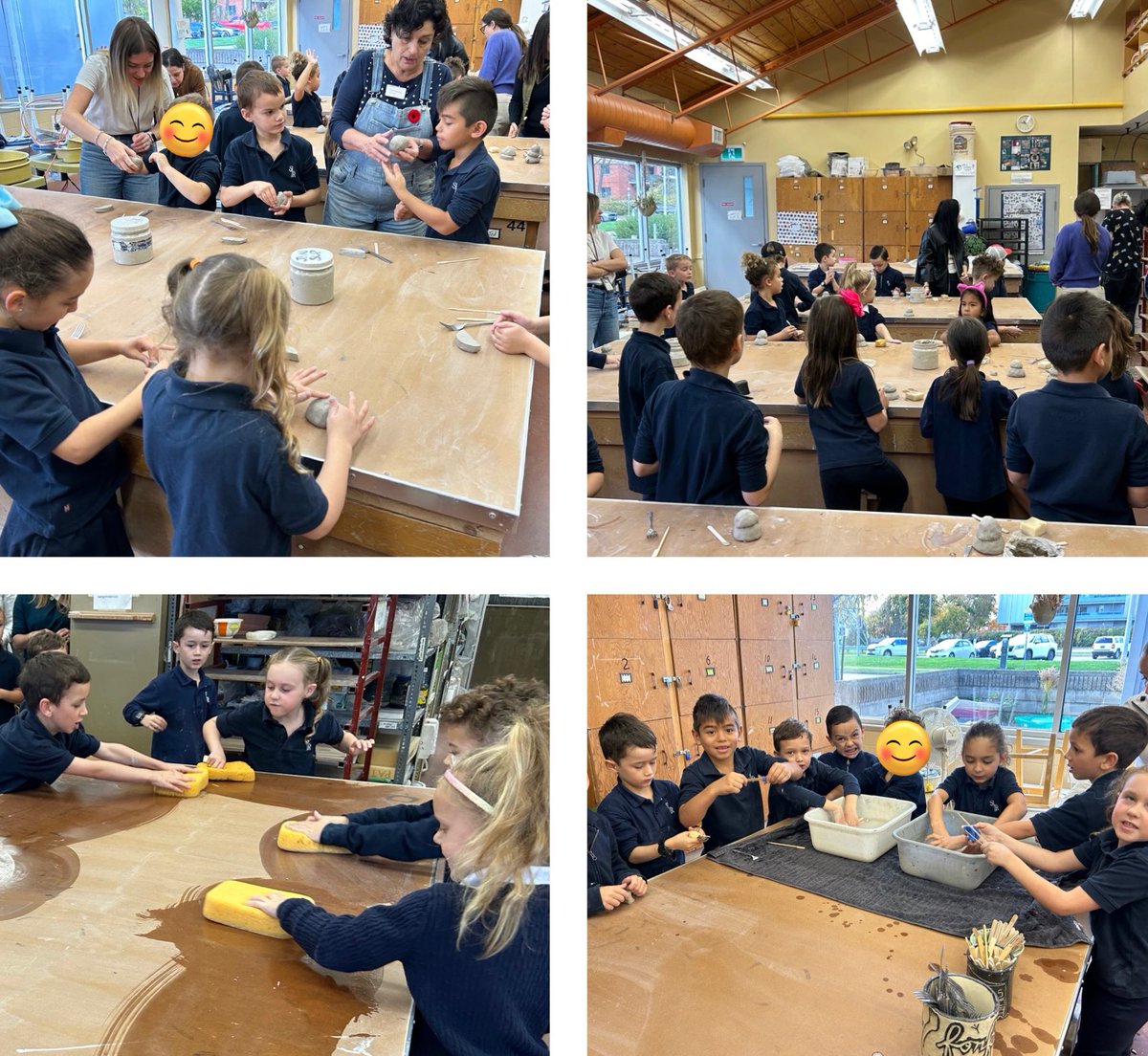 MrsJRak's tweet photo. The ✨Art Gallery of Burlington✨ guided our Grade 1s through their exhibits today and then led us in creating some beautiful clay snowpeople sculptures 🖌️ https://t.co/RB1k5uciw6