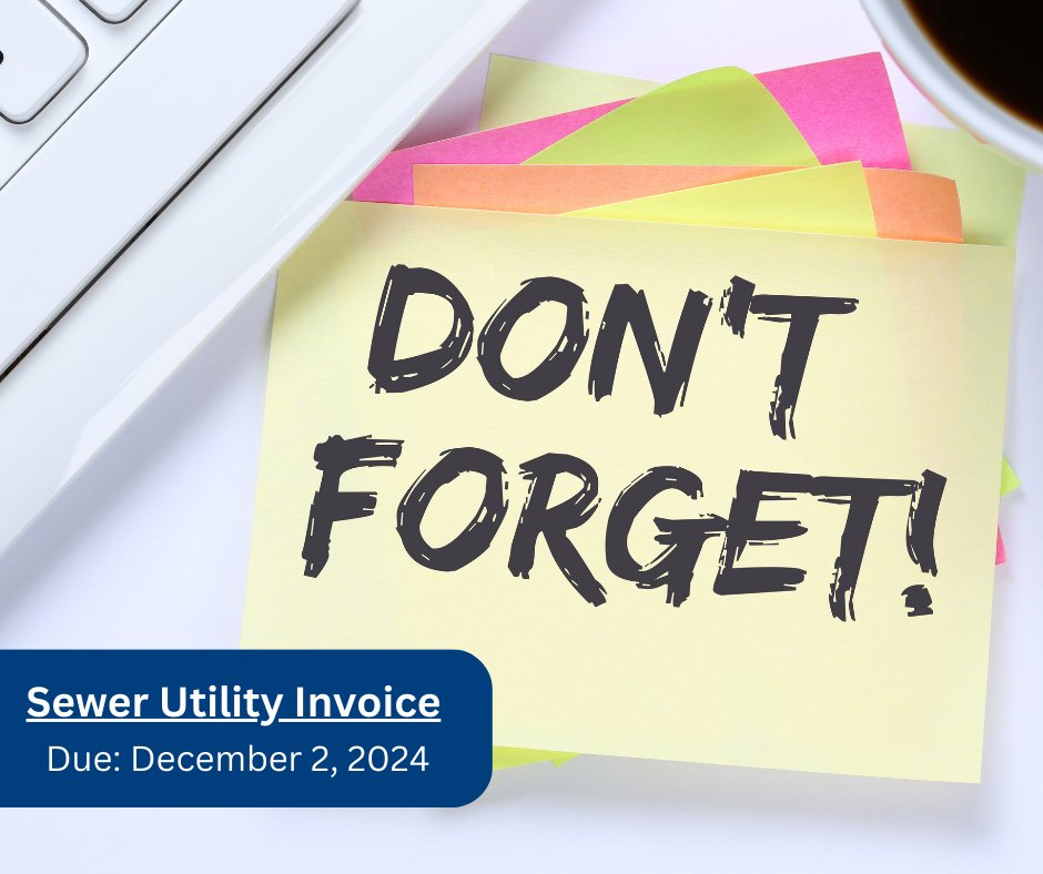 A reminder that TODAY (Dec 2) is the deadline to pay your Sewer Utility Invoice.

Details: bit.ly/3GoUTUL
Payment options: bit.ly/3xuoG9I

#ViewRoyal #yyj