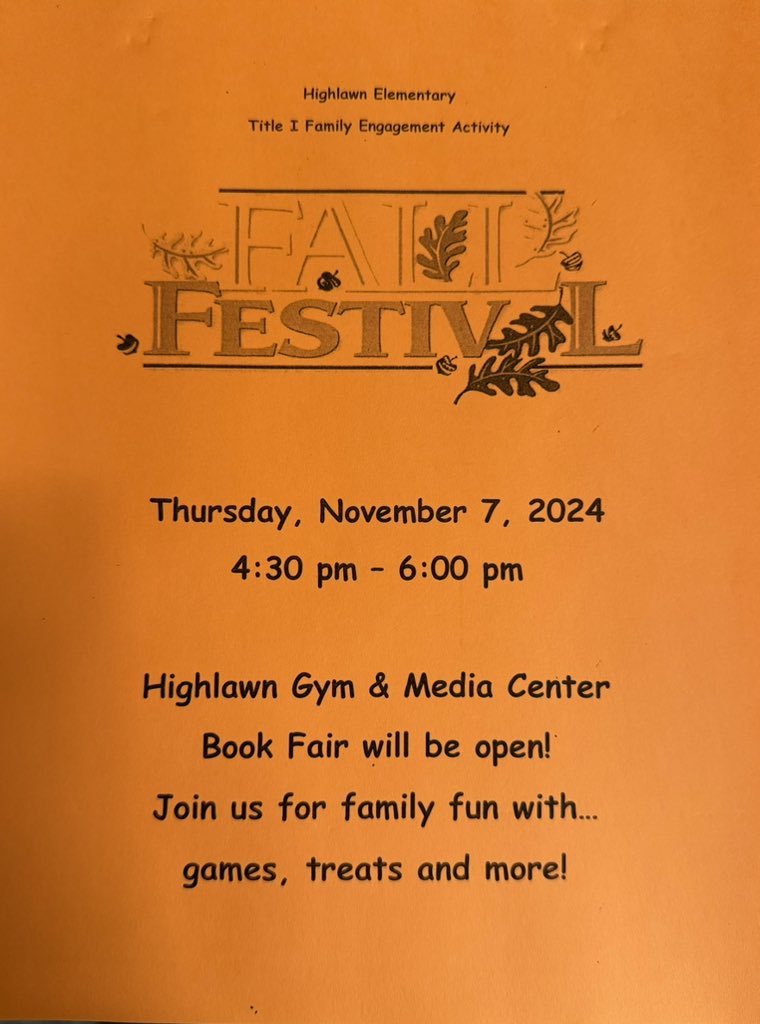 Come see us for the Fall Festival tonight &amp; shop the book fair!