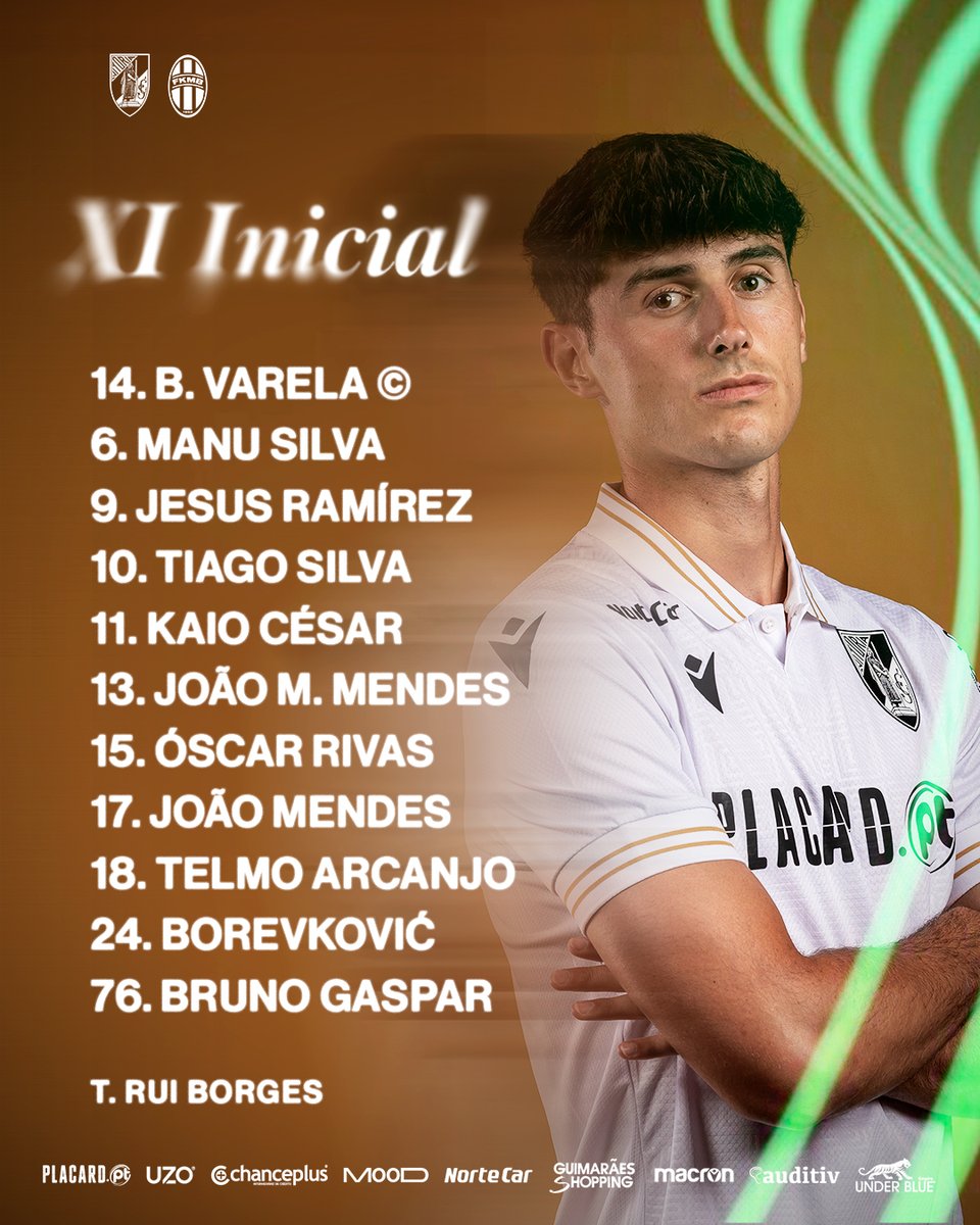 VitoriaSC1922's tweet photo. 📋 | 11 INICIAL - LINE UP

📣 Os #Conquistadores para o duelo desta noite!

💺: Charles, Gui Ribeiro, Tomás Ribeiro, Alberto, Miguel Maga, Samu, Zé Carlos, Tomás Händel, Nuno Santos, Gustavo, Bica e Nélson Oliveira

#EspíritoDeVitória • #UECL • #VSCFKMB https://t.co/XFoykJAAcW