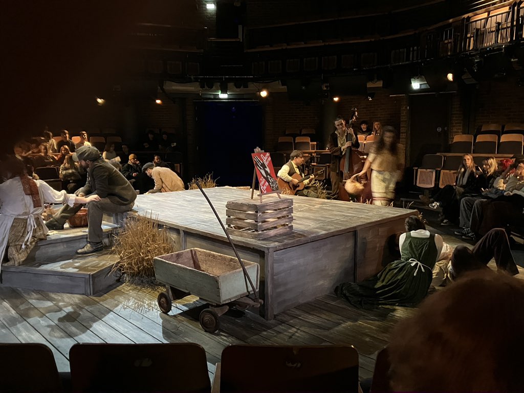 At Rose Bruford about to see The Grain Store.