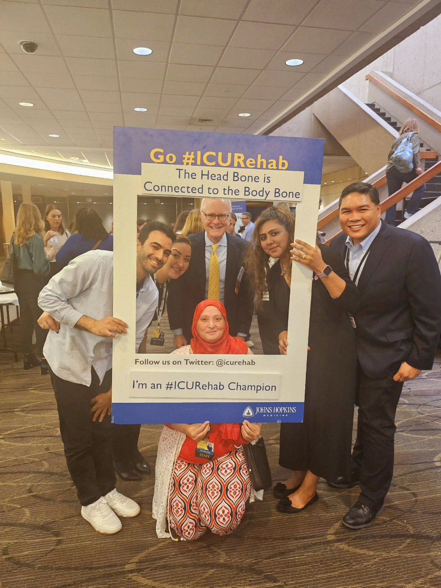 Head bone is connected to the body bone! 

Follow the 13th Annual ICU Rehab Conference happening right now led by <a href="/DrDaleNeedham/">Dale Needham, MD, PhD</a>!

<a href="/icurehab/">Hopkins ICU Rehab</a> 
<a href="/HopkinsAMP/">Johns Hopkins Activity & Mobility Promotion (AMP)</a> 
<a href="/RehabHopkins/">Johns Hopkins PM&R</a> 
<a href="/NIDUS_Delirium/">NIDUS Delirium Network</a>