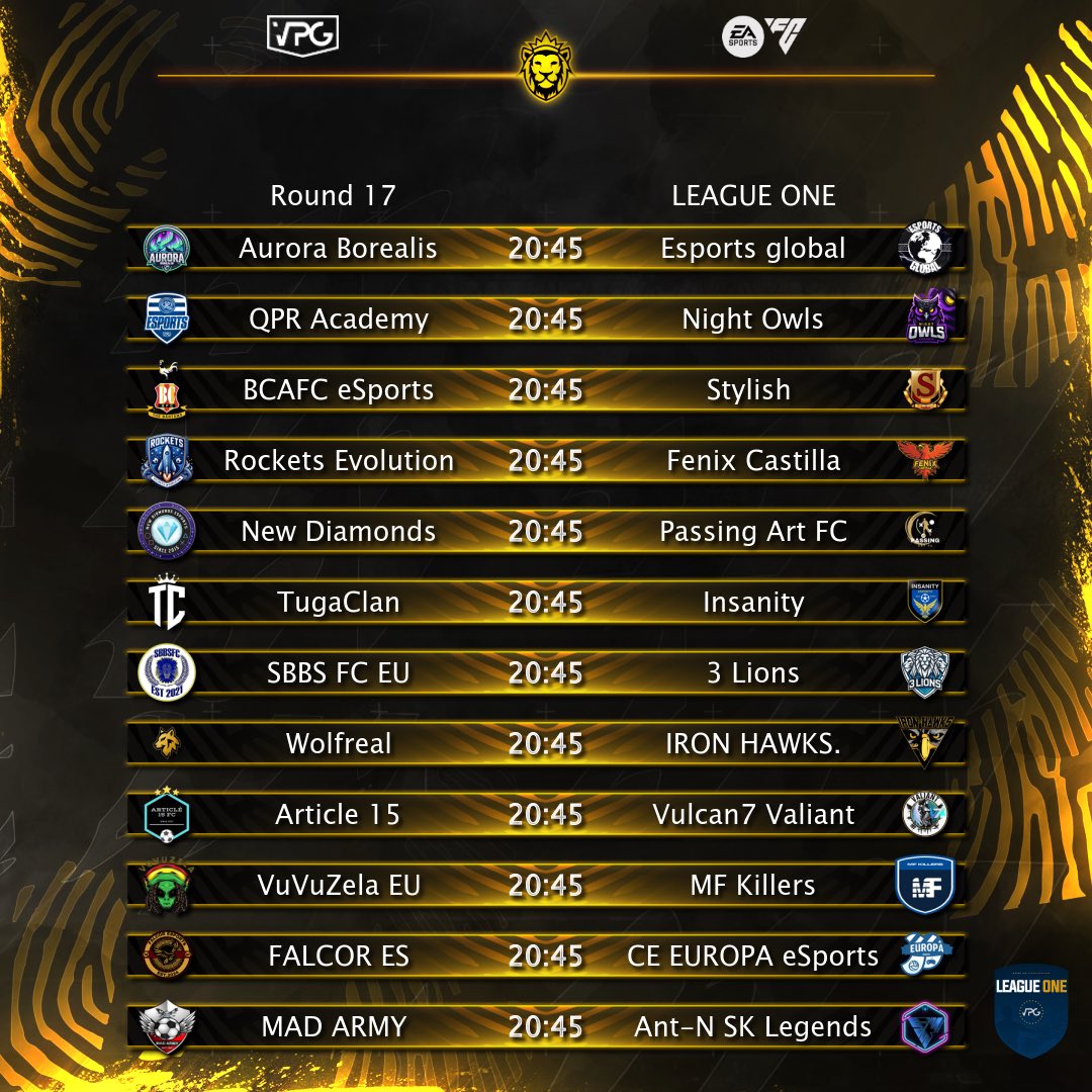 Aaronafc1234's tweet photo. And we are back for another night in @OfficialVPG ⚽️ 

Going live on @Twitch 8:10pm for  3 league games 📺

Teamsheet. stream link and fixtures below 👇 

@VPGUK 

https://t.co/ck3oKKwlX6 

#esportsglobal #esggaming #esg #vpg #esports #eafc25 #proclubs https://t.co/64uY4IVgM7