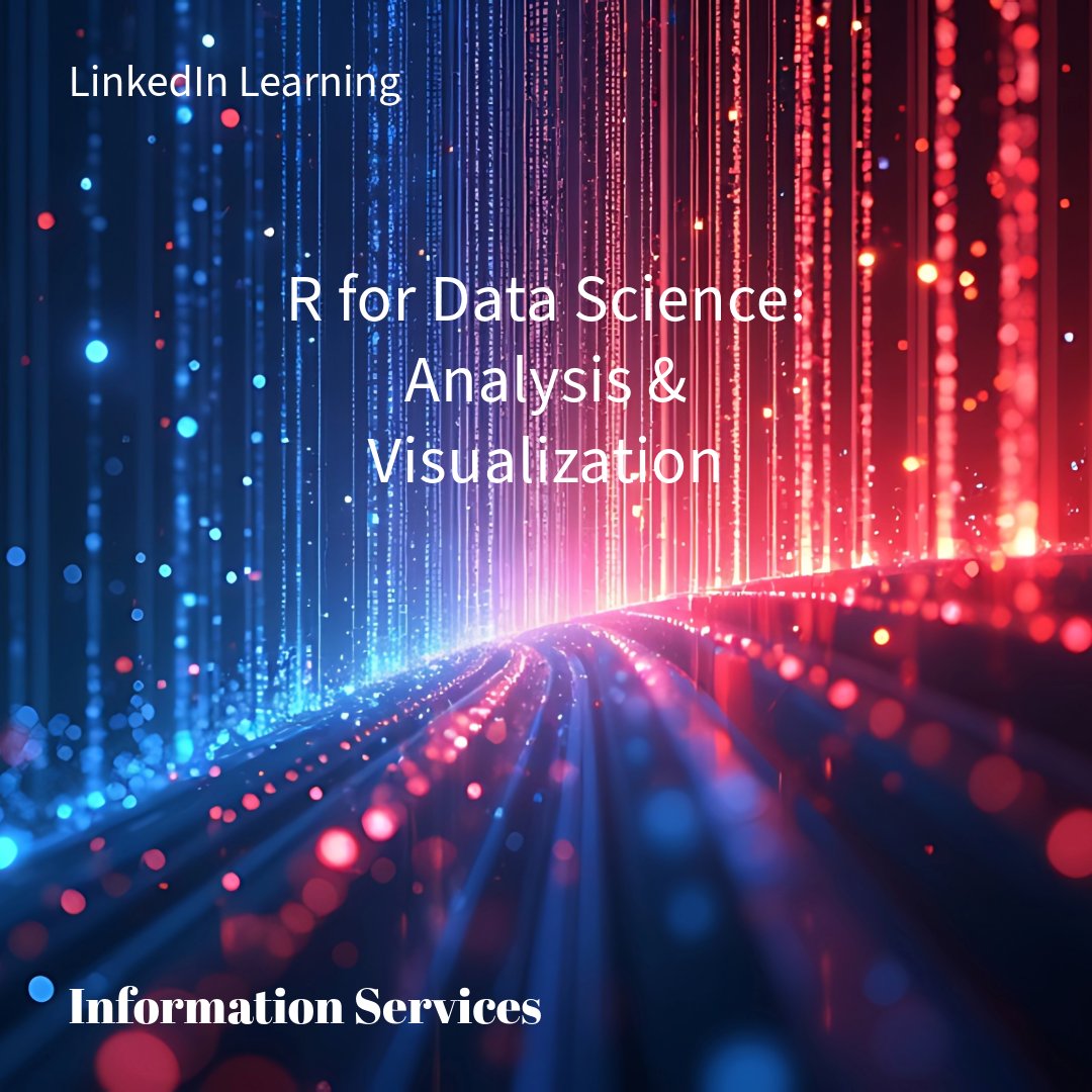 R for Data Science: Analysis &amp; Visualization

Learn the basics of R and get started finding insights from your own data, in this course with professor and data scientist Barton Poulson.

Course Duration: 2 hours, 46 minutes
Course Link: sl.richmond.edu/vL