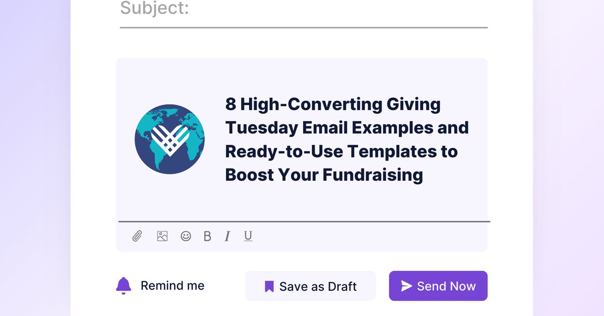 Less than a month until #GivingTuesday! Get our FREE Email Guide with: 
📩 Timing &amp; best practices 
🌟 8 high-impact email examples 
✍️ Ready-to-use templates 
📈 Optimization tips

Don’t wait—download today 👉 hubs.li/Q02WlT1v0

#givingtuesday2024  #fundraising
