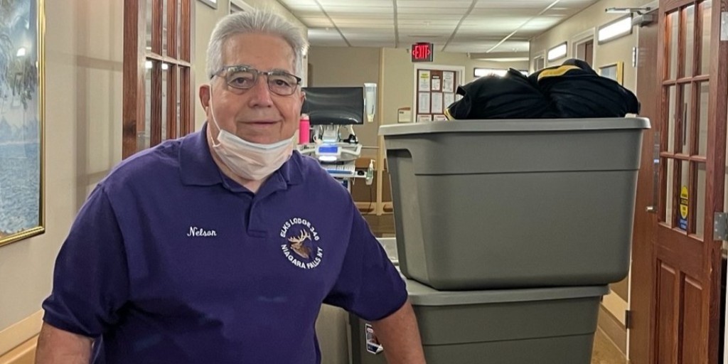 Thank you @elksvetsservice Elks Lodge 346, Niagara Falls for your donation of crosswords, games, and socks for our #VAWNYHS #Veterans.  Your generosity is appreciated.