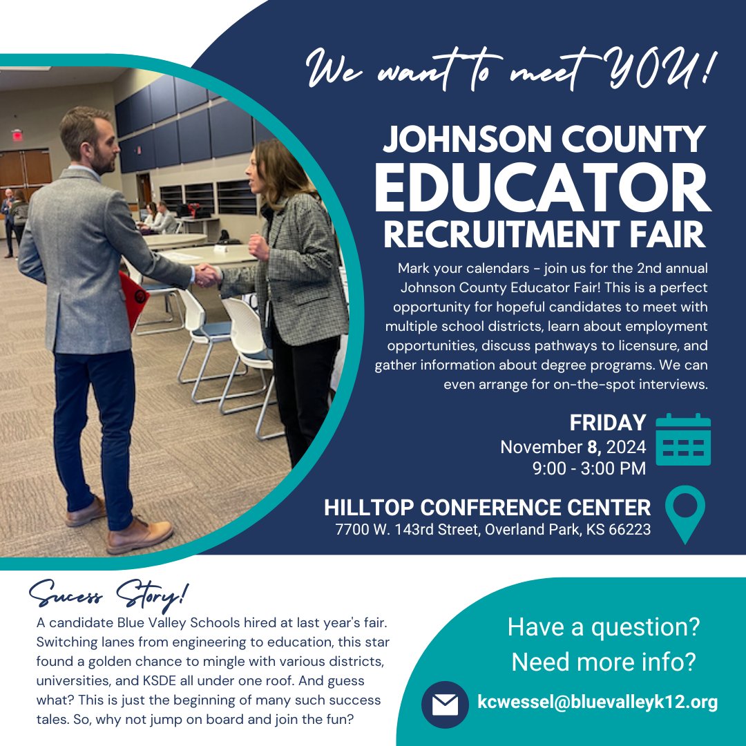 Kelly Wessel (@kellywessel) on Twitter photo ⭐️Hope to see you tomorrow at the Johnson County Educator Fair! ⭐️ <a href="/BVSchoolsHR/">Blue Valley Human Resources</a> <a href="/bvschools/">Blue Valley Schools</a> <a href="/olatheschools/">Olathe Public Schools</a> <a href="/OlatheSchoolsHR/">Olathe Schools HR</a> <a href="/USD232_HR/">USD232 Human Resources - De Soto, KS</a> ⭐️Hope to see you tomorrow at the Johnson County Educator Fair! ⭐️ <a href="/BVSchoolsHR/">Blue Valley Human Resources</a> <a href="/bvschools/">Blue Valley Schools</a> <a href="/olatheschools/">Olathe Public Schools</a> <a href="/OlatheSchoolsHR/">Olathe Schools HR</a> <a href="/USD232_HR/">USD232 Human Resources - De Soto, KS</a>