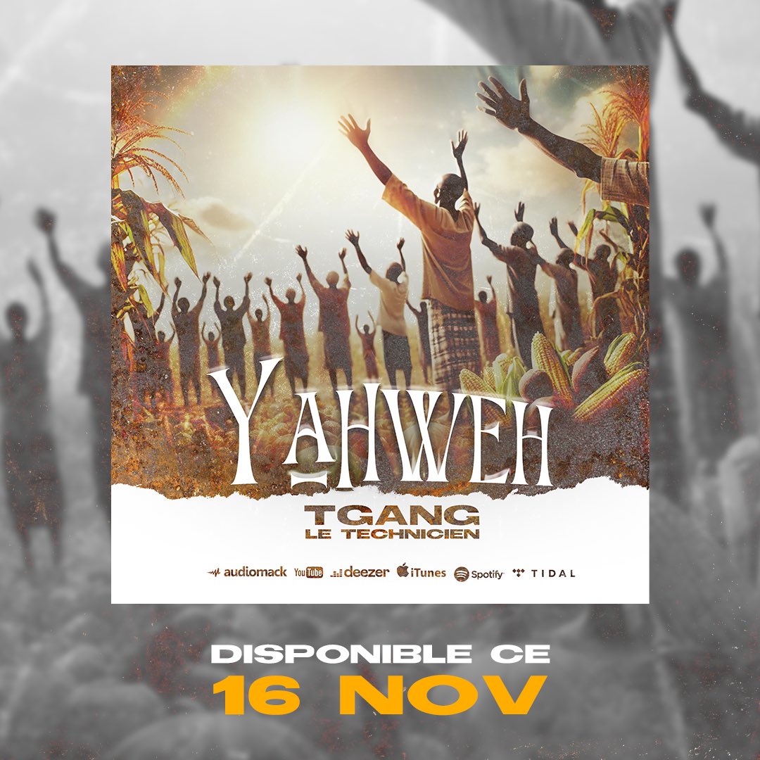 YAHWEH sortie officielle 
Un seul RENDEZ-VOUS le 16 NOVEMBRE 🔥

Passez le message à l'entourage 🚀
La force c'est vous, GVNG ♠️🦜

É ma nyɔ nu mɛɖe ă, ni dozo xu ɔ 
#YAHWEH 
#TGang le Technicien 229