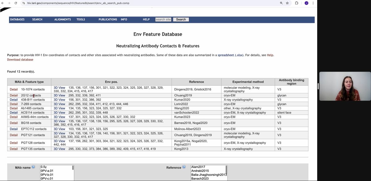 iedb_'s tweet image. The IEDB User Workshop is an opportunity to showcase other NIH resources, such as those from the @LosAlamosNatLab. Next, we hear from Dr. Jennifer Mamrosh, PI of the LANL HIV Immunology Database, as she discusses the HIV resources with real research examples #iedbuw2024