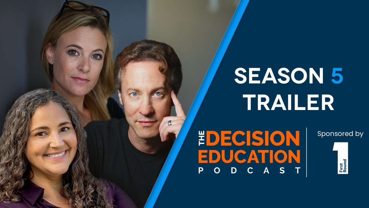 Alliance for Decision Education (@alldecisioned) on Twitter photo Season 5 of The #DecisionEducation Podcast is on the way! š Hosted by <a href="/AnnieDuke/">Annie Duke</a>, hear engaging conversations with decision-making experts, <a href="/lauriesantos/">Laurie Santos</a>, <a href="/ThisIsSethsBlog/">Seth Godin</a>, @DavidEagleman, <a href="/joshk/">Josh Kopelman</a>, Tali Sharot, & more. Trailer out now! alliancefordecisioneducation.org/podcasts/seaso⦠Season 5 of The #DecisionEducation Podcast is on the way! š Hosted by <a href="/AnnieDuke/">Annie Duke</a>, hear engaging conversations with decision-making experts, <a href="/lauriesantos/">Laurie Santos</a>, <a href="/ThisIsSethsBlog/">Seth Godin</a>, @DavidEagleman, <a href="/joshk/">Josh Kopelman</a>, Tali Sharot, & more. Trailer out now! alliancefordecisioneducation.org/podcasts/seasoā¦