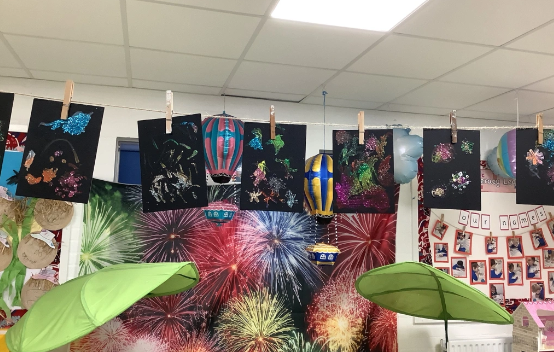 SelsdonPrimary's tweet photo. This week in our Fox Cubs Nursery, the children have been enjoying the theme of Bonfire night.
They loved drawing their own fireworks with crayons,  and using different bright coloured glitter.
They also enjoyed pretending to be fire men and fire women this week too!
#education https://t.co/2PYLjf02yt