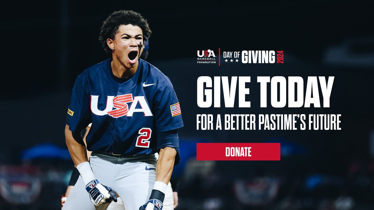 It’s game time! Help us reach our #DayOfGiving goal and Ignite a Passion for baseball’s future stars.

Learn more: bit.ly/USABDayofGiving