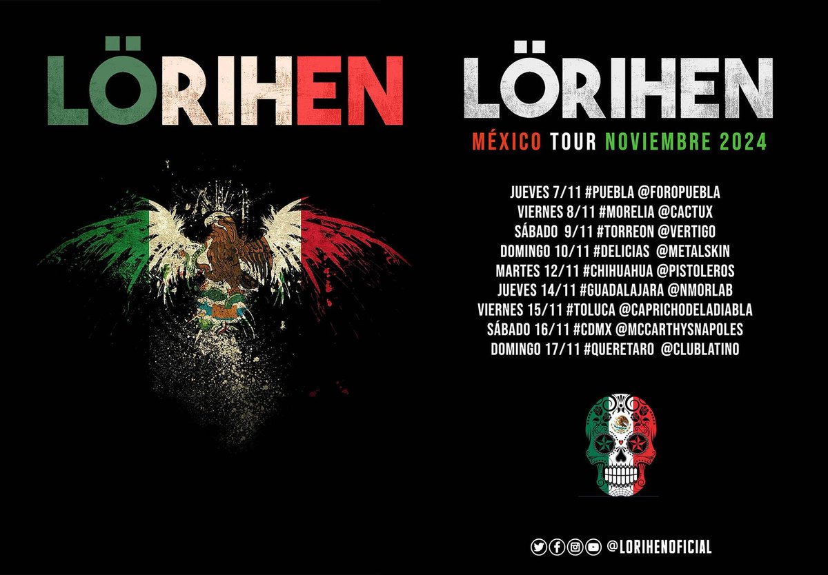 LORIHEN (Argentina) en tour por México.
Heavy Metal a tope !
Por ahi nos veremos !!
<a href="/MovSub/">Movimiento Subterraneo</a>
<a href="/mordormxradio/">Mordor Metal Radio®</a>
<a href="/MetalMexicano66/">🔥 Metalhead político 🔥</a>
@UnderMx
<a href="/aquelarremetal1/">Aquelarre Metalero</a>
<a href="/NACIONMETAL/">NACION METAL</a>
<a href="/SonidosLatentes/">Sonidos Latentes</a>
<a href="/MetalCorrosivo/">Metal Corrosivo</a>
<a href="/LlamadoBestia/">El Llamado de la Bestia</a>
<a href="/MetalMexico/">Metal Mexico</a>
@Almostmetal