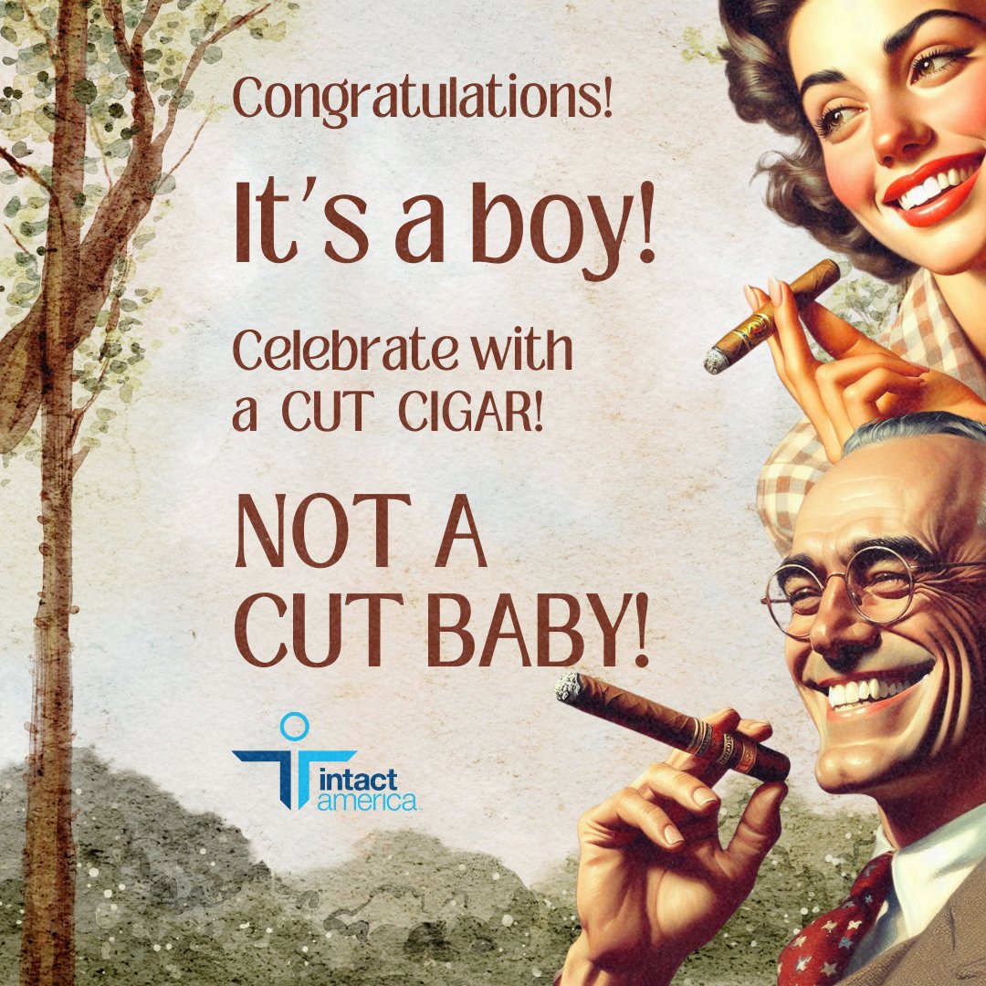 intactamerica's tweet image. Congratulations to all new parents! Eat, drink, and be merry - but remember to NOT CUT YOUR SONS! They are perfect the way they are!

#Intactivism
#intact 
#Foreskin
#ForeskinAwareness
#CircumcisionDebate
#EndCircumcision