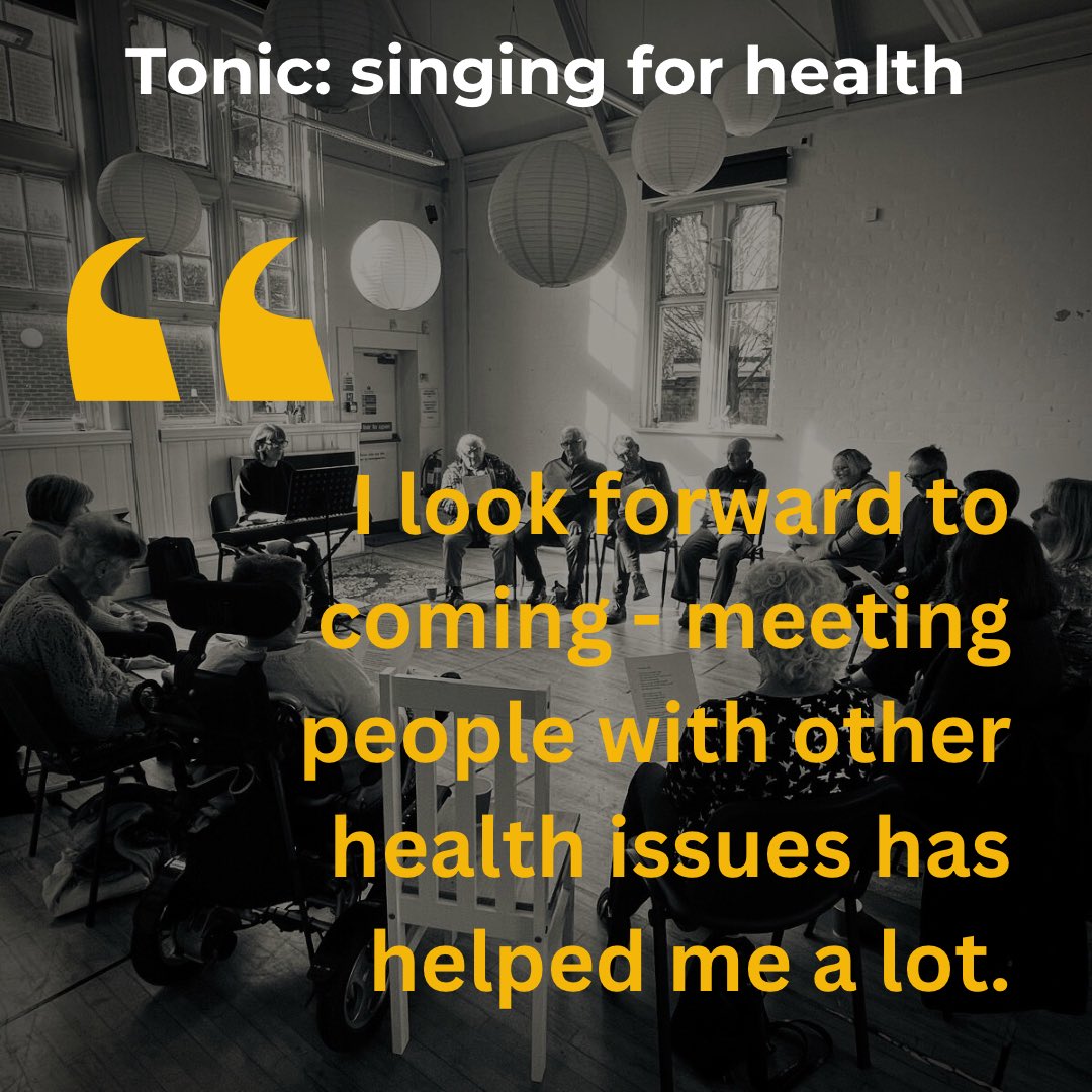 Do you know anyone living with a chronic illness or long term health challenge? Let them know about our lovely singing group, every Thurs 10:30-12 <a href="/easternangles/">Eastern Angles</a> #Ipswich.

Free to attend. Free parking. 
All welcome 🤗 
coherearts.org/home/tonic-sin…