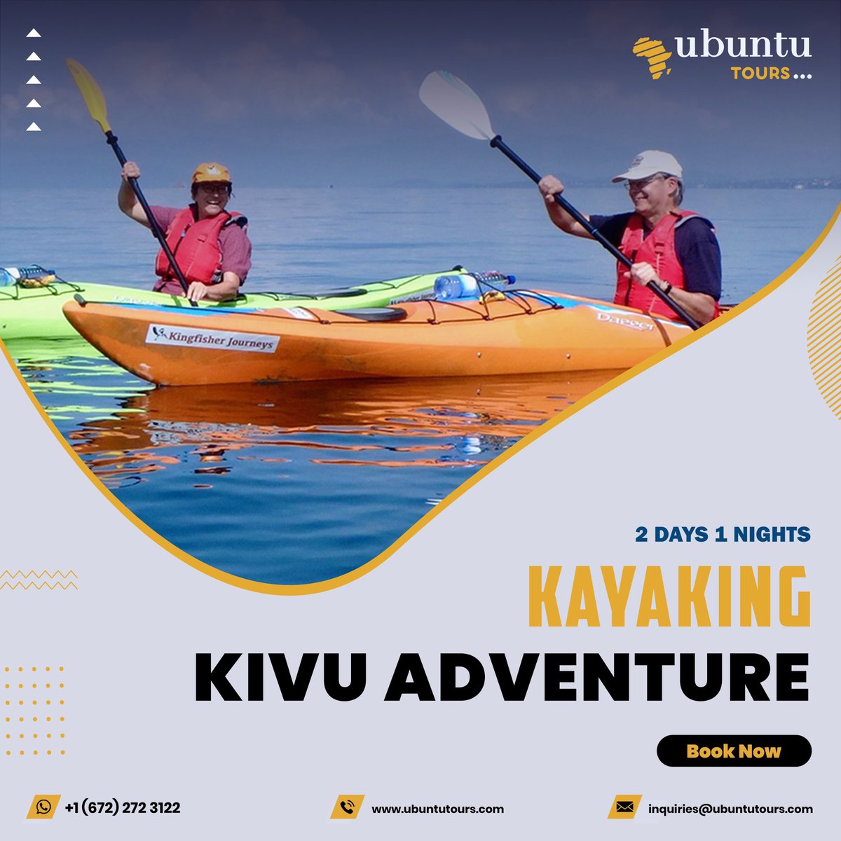 UbuntuTours_360's tweet photo. Escape the ordinary and explore the hidden gems of Lake Kivu on a kayaking excursion with UBUNTU Tours 🌅🛶
#UbuntuTours
#KayakKivu
#Kayaking
#AdventureLife
#Nature
#DiscoverNature
#TravelWithPurpose
#VisitRwanda https://t.co/hiWv0g1D7F