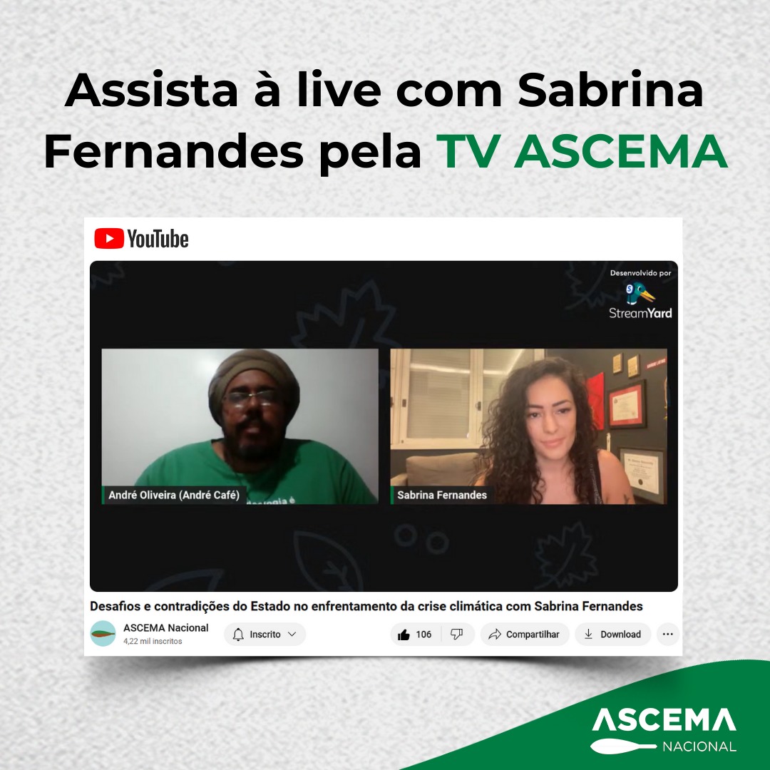Assista à segunda live do I Ciclo de Formação Política, com a participação de Sabrina Fernandes, socióloga, economista política e ativista ecossocialista!
youtube.com/watch?v=nfYqfi… 
#CiclodeDebates #ASCEMANacional #AsibamaDF #FormaçãoPolítica #TVASCEMA