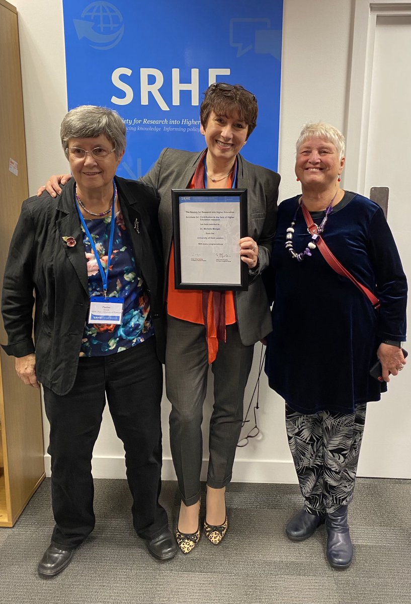 Dr Michelle Morgan (ItSE) (@it_se) on Twitter photo Thrilled and delighted to be nominated and awarded an <a href="/SRHE73/">SRHE</a> Contribution to the Field accolade for my national and international L&T and student experience work 🙏 With <a href="/ProfSallyBrown/">Sally Brown</a> and Pauline Neale <a href="/UEL_News/">Uni of East London</a> Thrilled and delighted to be nominated and awarded an <a href="/SRHE73/">SRHE</a> Contribution to the Field accolade for my national and international L&T and student experience work 🙏 With <a href="/ProfSallyBrown/">Sally Brown</a> and Pauline Neale <a href="/UEL_News/">Uni of East London</a>