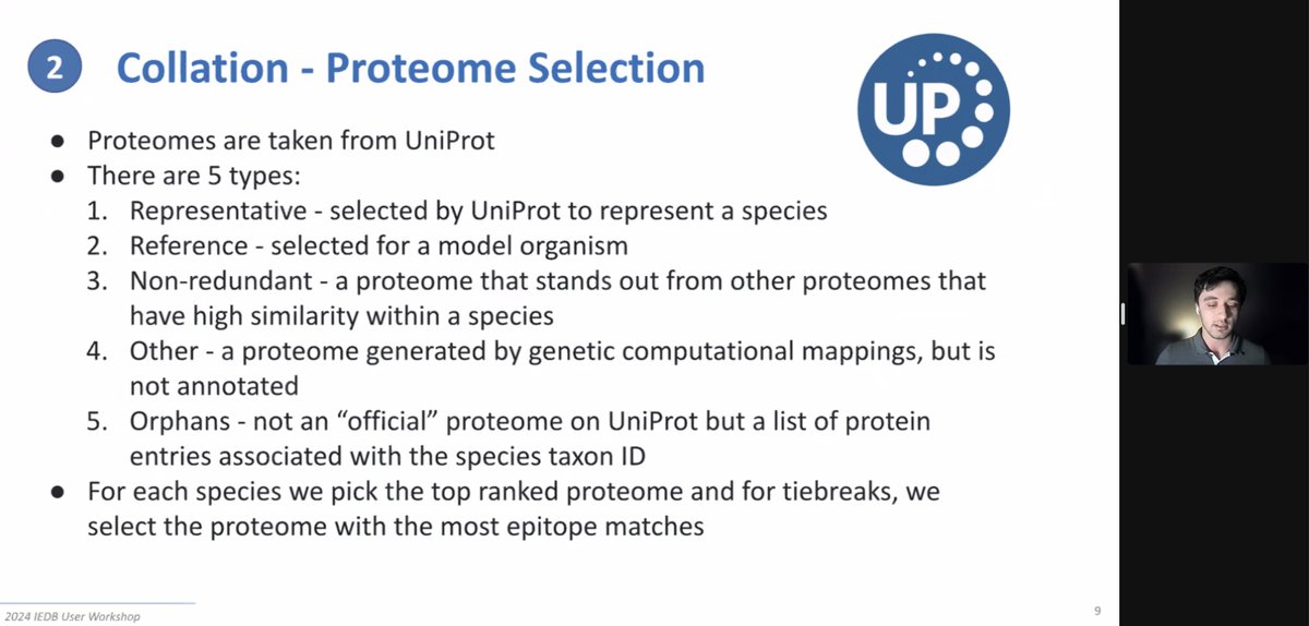 iedb_'s tweet image. Our last talk of the 2024 IEDB Virtual User Workshop sees @danielmarrama present the latest project between the @iedb_, UniProt, Protein Ontology and iPTMnet. Collaborations such as this help make our data FAIR (Findable, Accessible, Interoperable, Reusable) #iedbuw2024