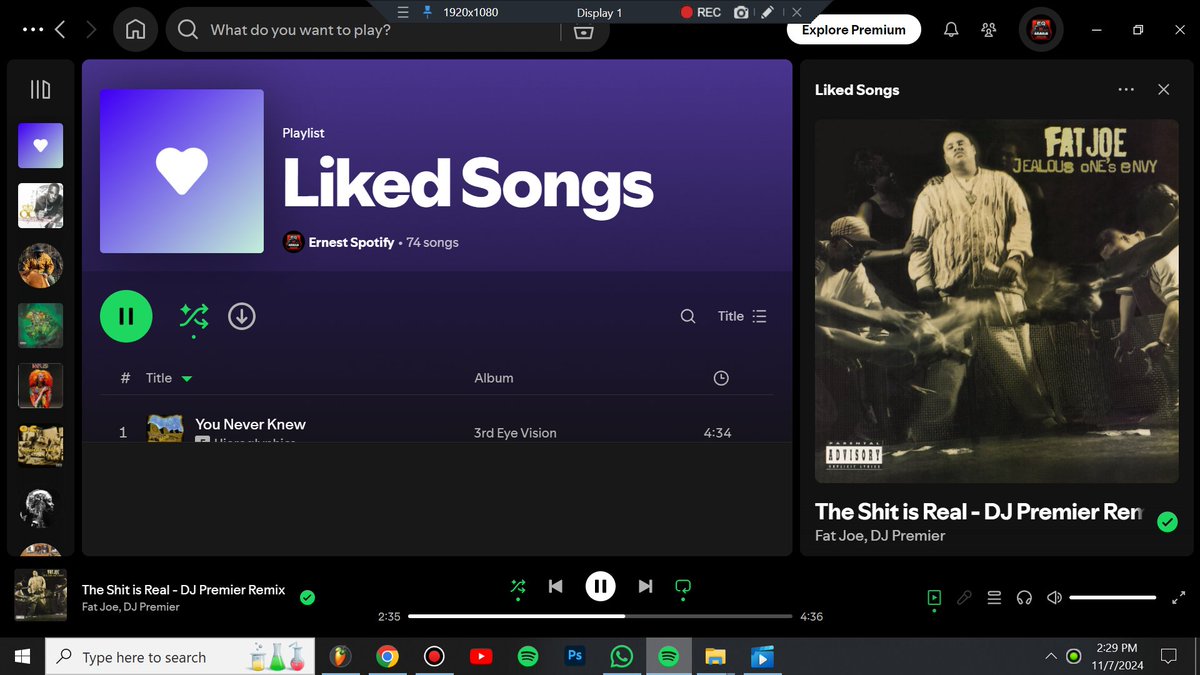 EQNMUSIC's tweet image. Currently Listening Fat Joe The Sh#t Is Real Dj Premier (rmx)
open.spotify.com/track/3Z5SGrdi…

#hiphopclassics #HipHopCulture #Hiphop