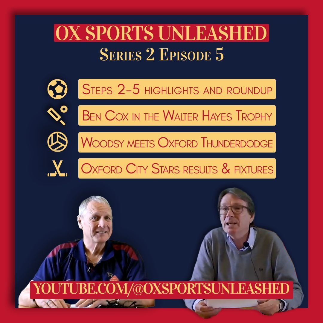 OxSportsU's tweet photo. 📽️ TONIGHT AT 8

⚽ Steps 2-5 roundup
🏁 @b_cox82official at the Walter Hayes Trophy
🏐 @dwcc11 meets Oxford Thunderdodge
🏒 @oxfordcitystars results &amp; fixtures

📺 Watch live 👉 https://t.co/1brXZmDWQ7 

#OSU https://t.co/OXNzxsIOGQ
