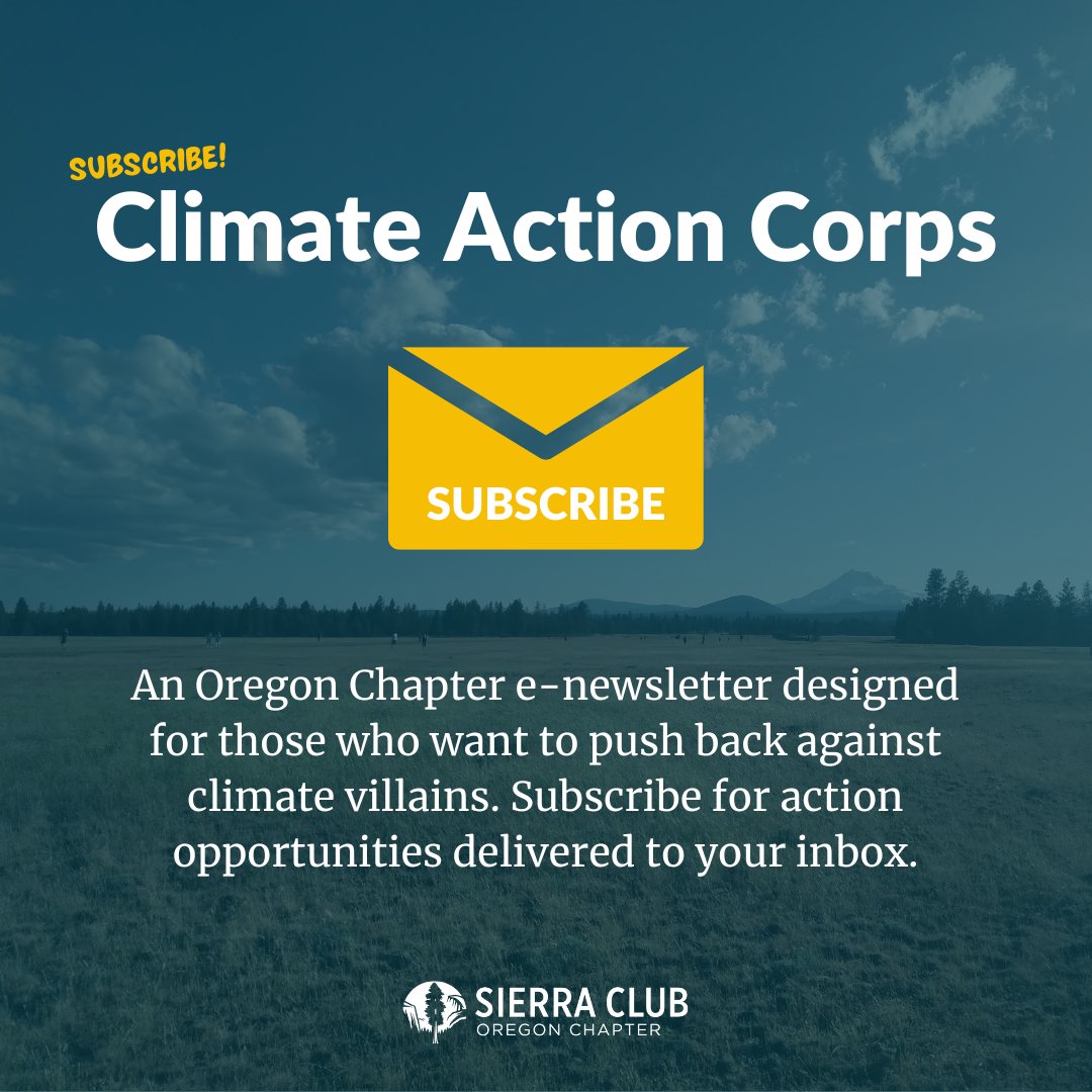 We don't know for certain what comes next, but we do know for certain we must be organized and mobilized. Subscribe to our Climate Action Corps newsletter to be among the first to hear about action opportunities. 

sierraclub.org/oregon/subscri…