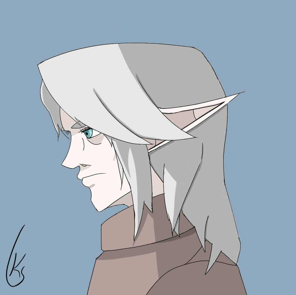 I drew a new portrait for my D&amp;D character, Elias!