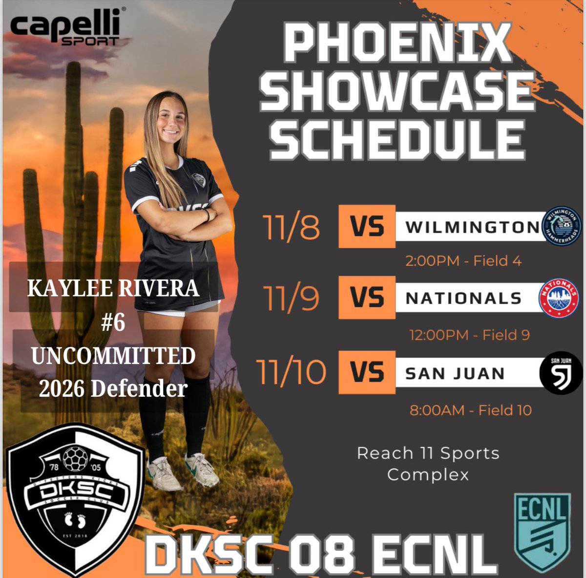 Kaylee Rivera (@kayleerivs14) on Twitter photo ✈️ Heading to ECNL Phoenix! Come check us out! <a href="/ECNLgirls/">ECNL Girls</a> <a href="/dksc_08_ECNL/">DKSC 07/08g ECNL</a> <a href="/ImYouthSoccer/">ECNL/GA/Recruiting/College Soccer</a> <a href="/mlbj1973/">Michael Bones</a> <a href="/PrepSoccer/">Prep Soccer ⚽️</a> <a href="/TheSoccerWire/">SoccerWire</a> ✈️ Heading to ECNL Phoenix! Come check us out! <a href="/ECNLgirls/">ECNL Girls</a> <a href="/dksc_08_ECNL/">DKSC 07/08g ECNL</a> <a href="/ImYouthSoccer/">ECNL/GA/Recruiting/College Soccer</a> <a href="/mlbj1973/">Michael Bones</a> <a href="/PrepSoccer/">Prep Soccer ⚽️</a> <a href="/TheSoccerWire/">SoccerWire</a>
