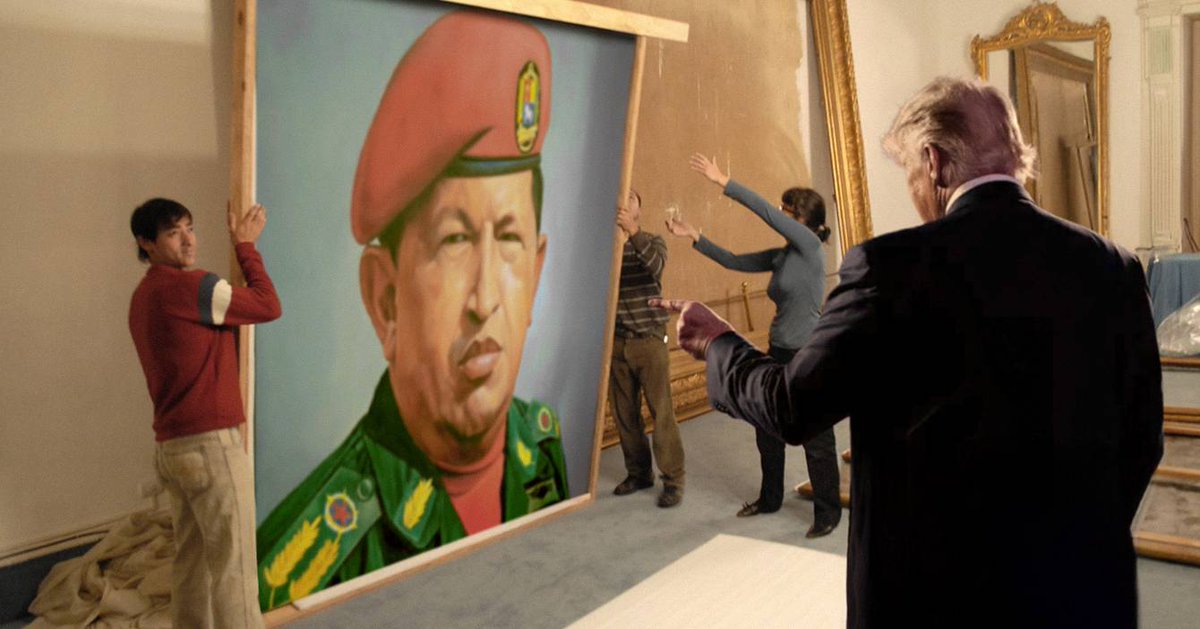 Donald Trump ordena retirar cuadros de Chávez y Maduro de La Casa Blanca ow.ly/CKbZ50U2y8J