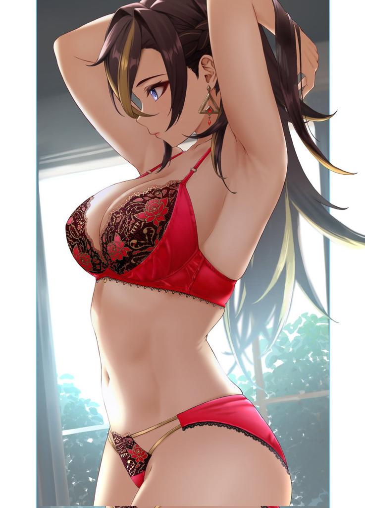 She knows she can always get her GFs tiddy~. No need to ask. That's the reason why she ALWAYS wears lingerie in their home~.