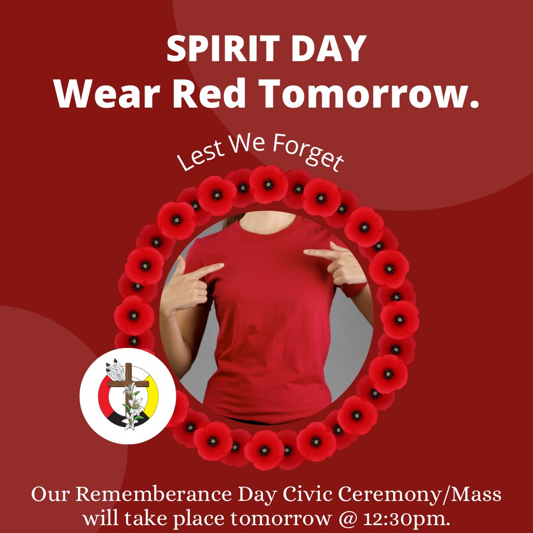 ❤️ RED DAY Tomorrow! ❤️ We invite all students &amp; staff to wear RED tomorrow to show that we are honouring the extreme bravery and sacrifice of all the women and men who’s lives have been lost or forever changed, while fighting for OUR freedom and serving OUR country.