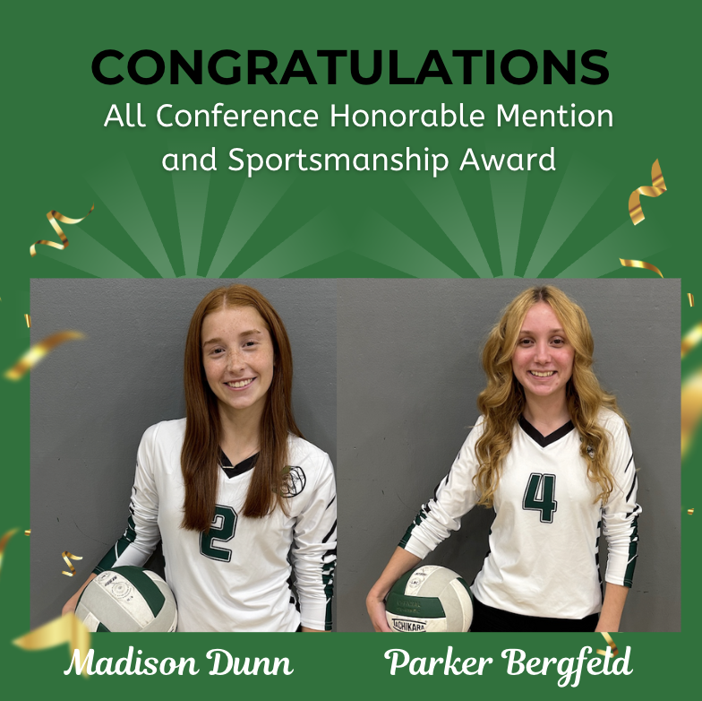 The post-season awards are rolling in!  
All-Conference
Reagan Nelson-Player of the Year
Jenna Cochran and Faith Cunningham- 1st Team
Jordyn Courson and Kiley Wallace- 2nd Team
Madison Dunn- Honorable Mention
Parker Bergfeld- Sportsmanship Award
We are so proud of you!
#villemade