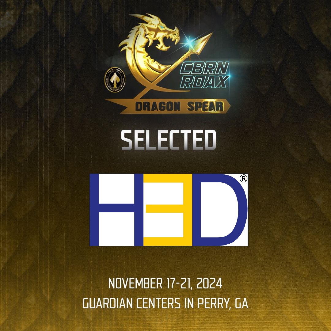 H3D is participating in the CBRN RDAX Dragon Spear event this month! 

H3D will demonstrate:
- T410 ruggedized, mounted gamma imager
- M400iC drone-based gamma imager  
- A401 high resolution, handheld RIID
- H420 handheld gamma imager

#JPEOCBRND #CBRN #Innovation #RDAX