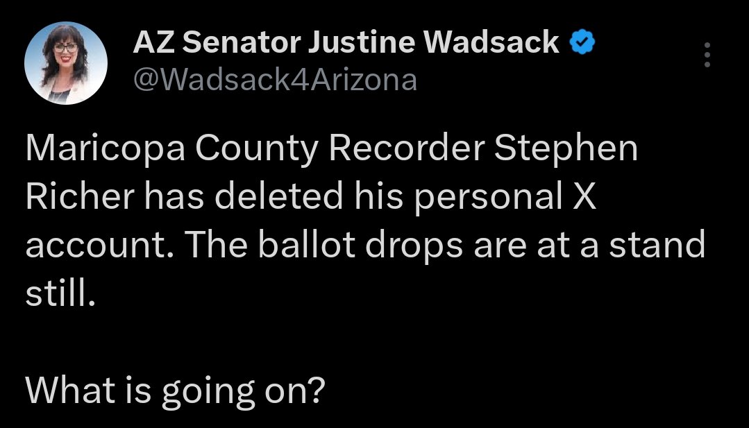 Garrett_Archer's tweet image. Ballot drops are not at a standstill. They are progressing the way they typically do. Maricopa will post results as normal. You can see them working here:

elections.maricopa.gov/news-and-infor…

As for Richer, I would imagine he wants nothing to do with this app anymore. There are a lot of…