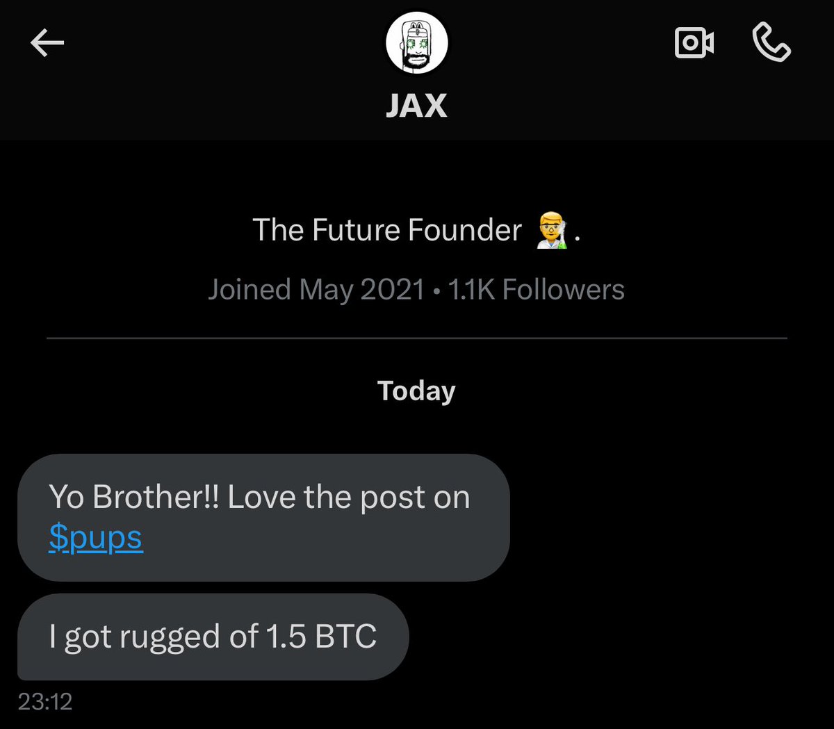 More victims of the $PUPS rug are coming out.

There are no technical limitations to excuse taking 8% of $231 Million and giving it to the dev wallet instead of the rightful holders 

<a href="/FarmerJoe0x/">FarmerJoe 🌎☮️</a> you can’t stay silence. 

We need the entire runes community to come out and speak