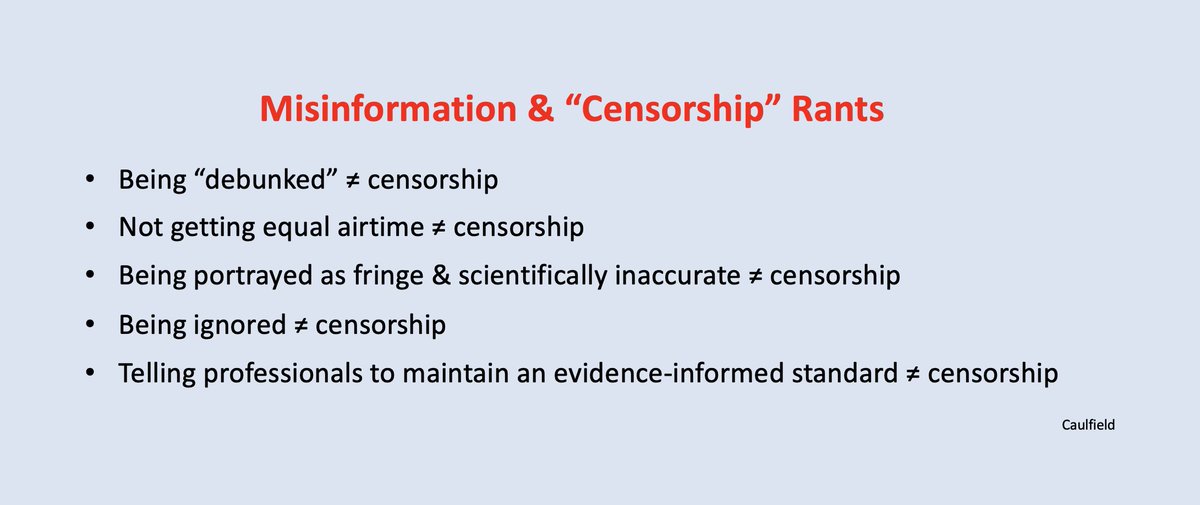 Dear Misinformation Mongers,

Being shown you are wrong ≠ censorship.