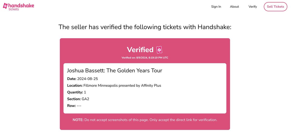 HandshakeTickets tweet media